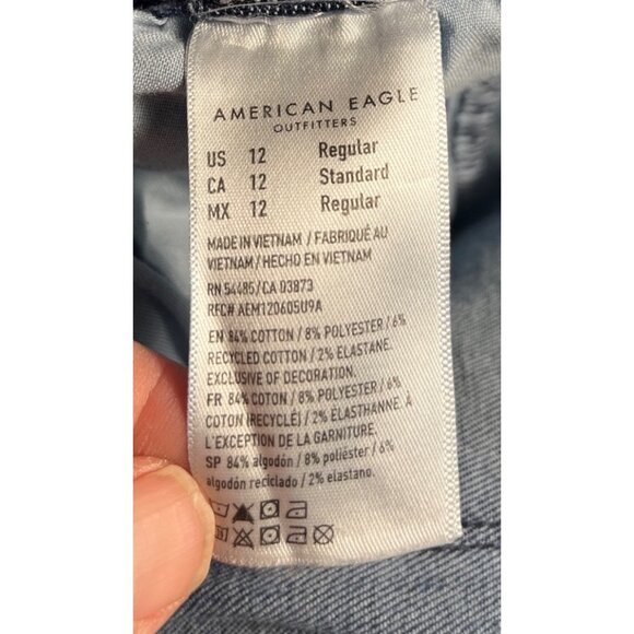 American Eagle Womens Festival Flare Jeans 12 Next Level Stretch Boho Y2K style - Picture 4 of 13
